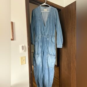Free People Denim Jumpsuit- worn once!